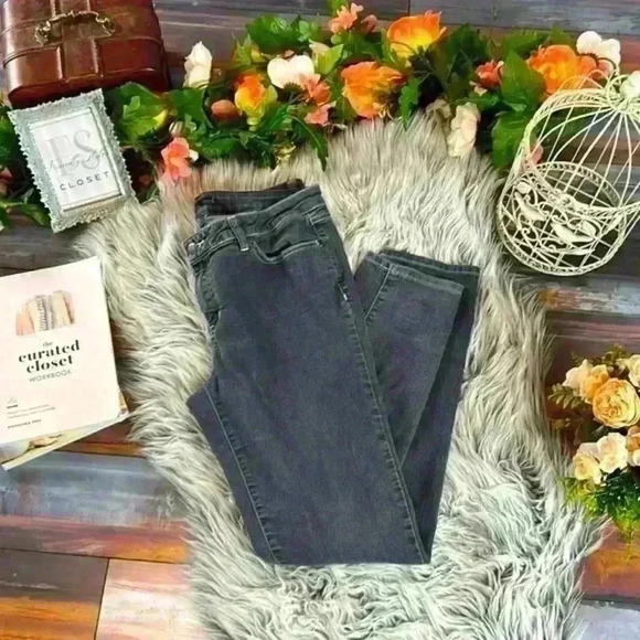 PrAna Kayla Organic Cotton Gray Skinny Jeans with White Seam, 12/31 - Picture 7 of 7